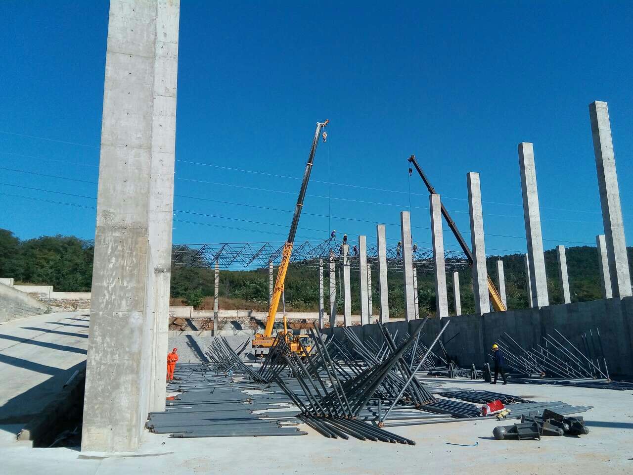 河西搅拌站网架