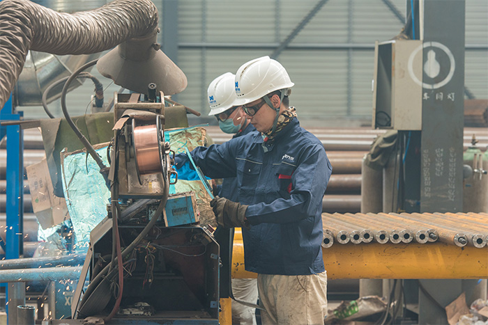 河西网架自动化焊接